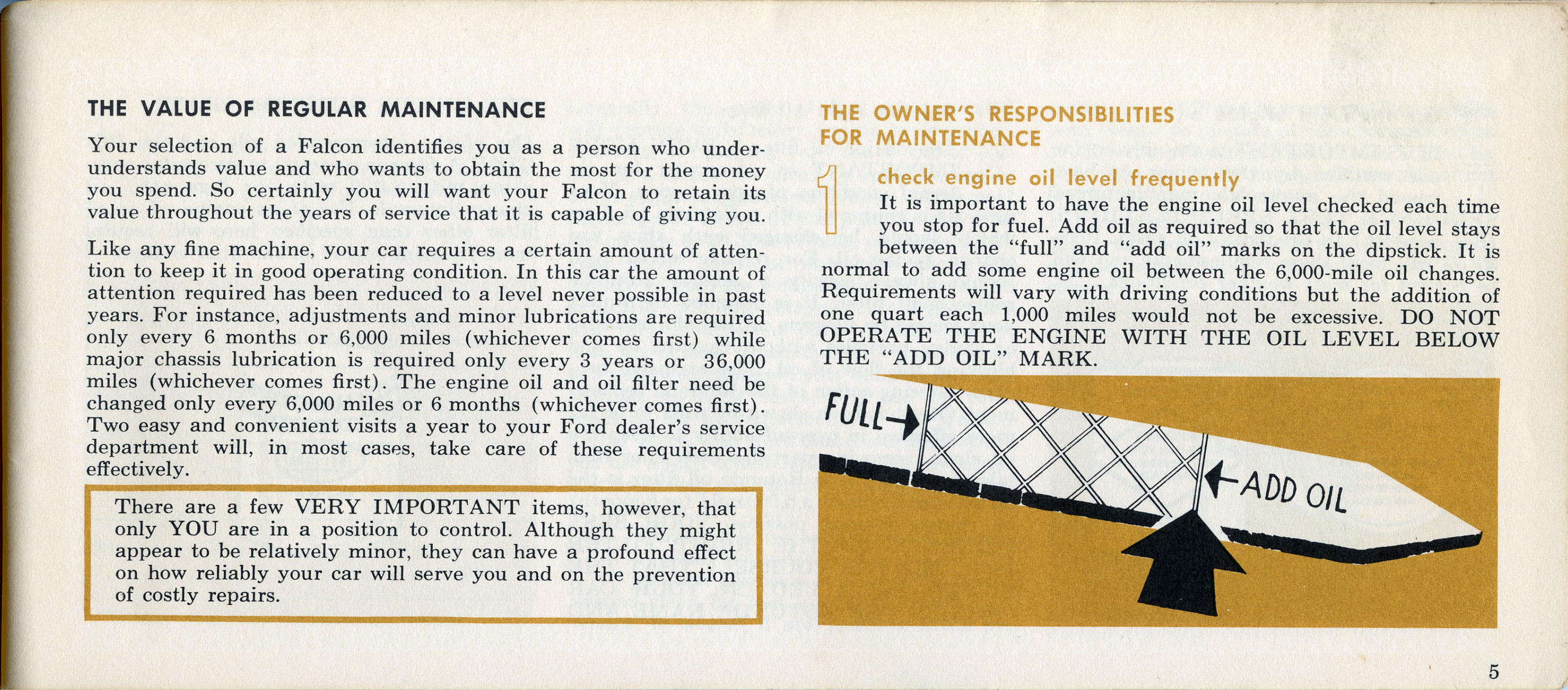 1964 Ford Falcon Owners Manual Page 53